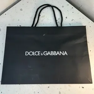 Dolce Gabbana Bags 0 Authentic Dolce Gabbana Dg Black Medium Paper Gift Bag Poshmark